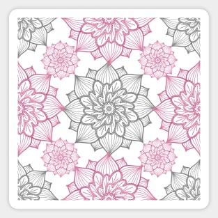 Flower Mandala Pattern Magnet